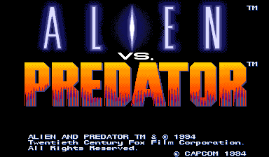 Alien vs. Predator (Euro 940520) Title Screen